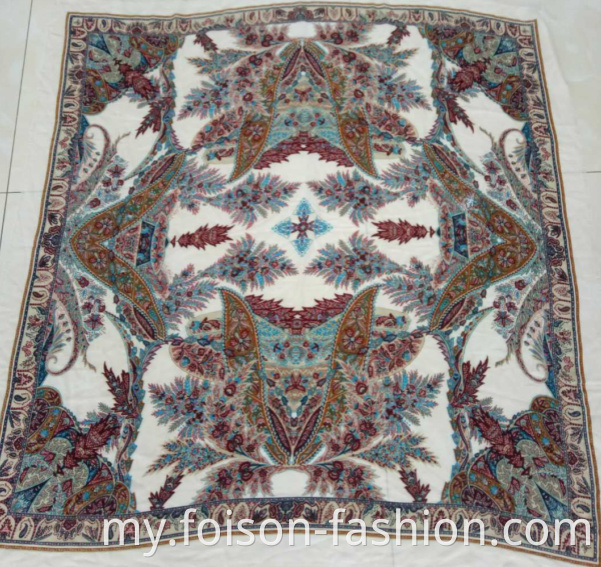 New Style Polyester Print Scarf Silk Square Scarf Colorful2